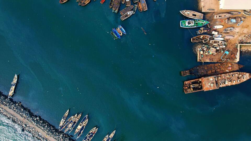 Ship yard in Tema