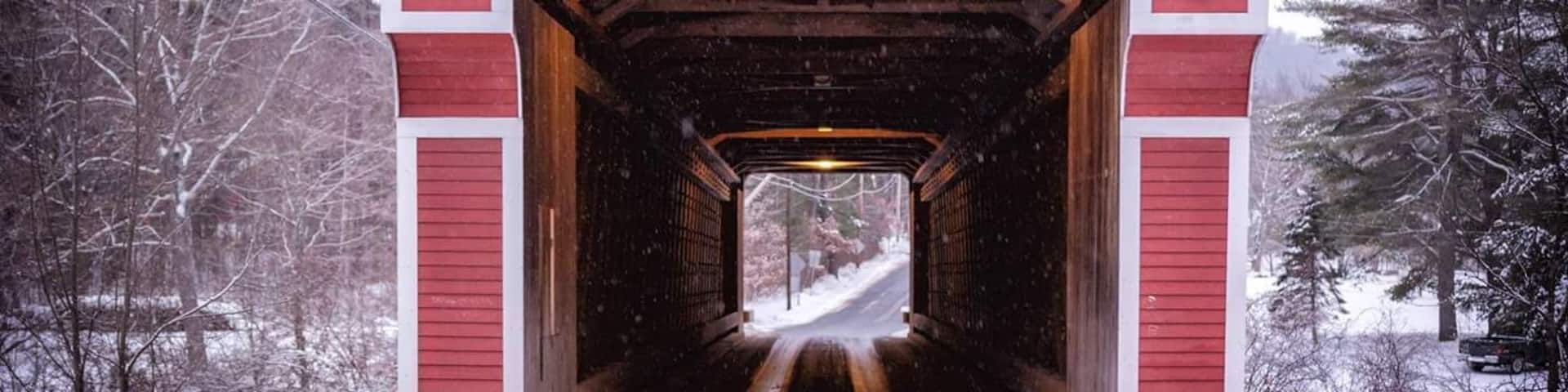The Slate Covered Bridge is a wooden covered bridge which carries the Westport Village Road over the Ashuelot River in Westport, a village of Swanzey, New Hampshire.
#USA #architecture #landmark #newhampshire #OnTheRoad