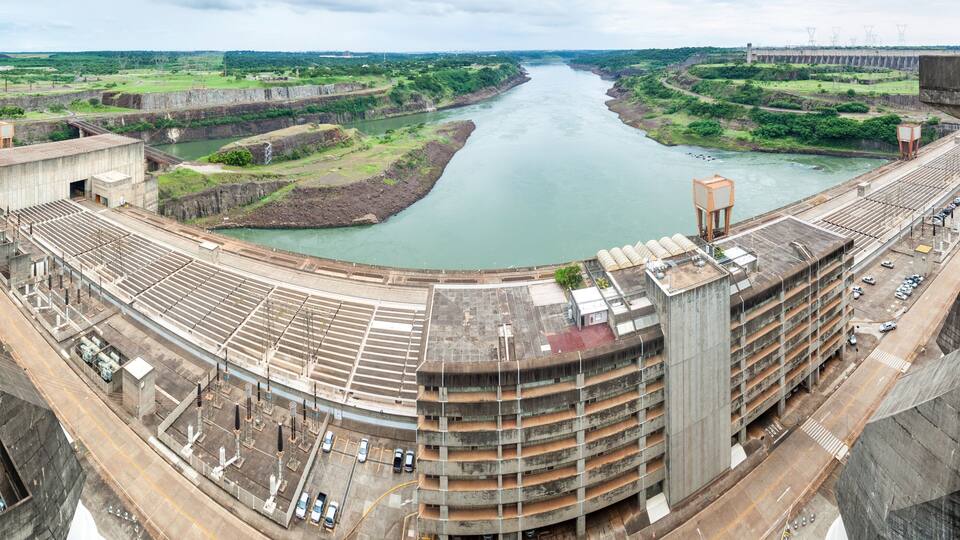 Itaipu dam on river Parana
