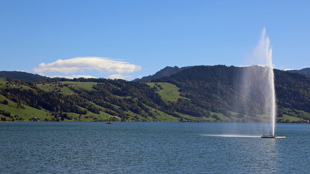 Spout at Ageri Lake, Switzerland