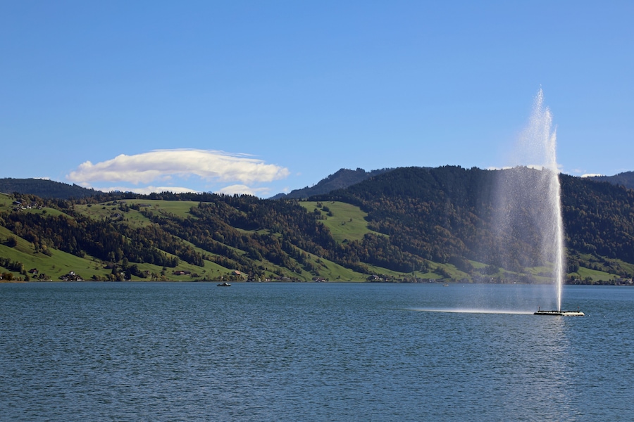 Spout at Ageri Lake, Switzerland