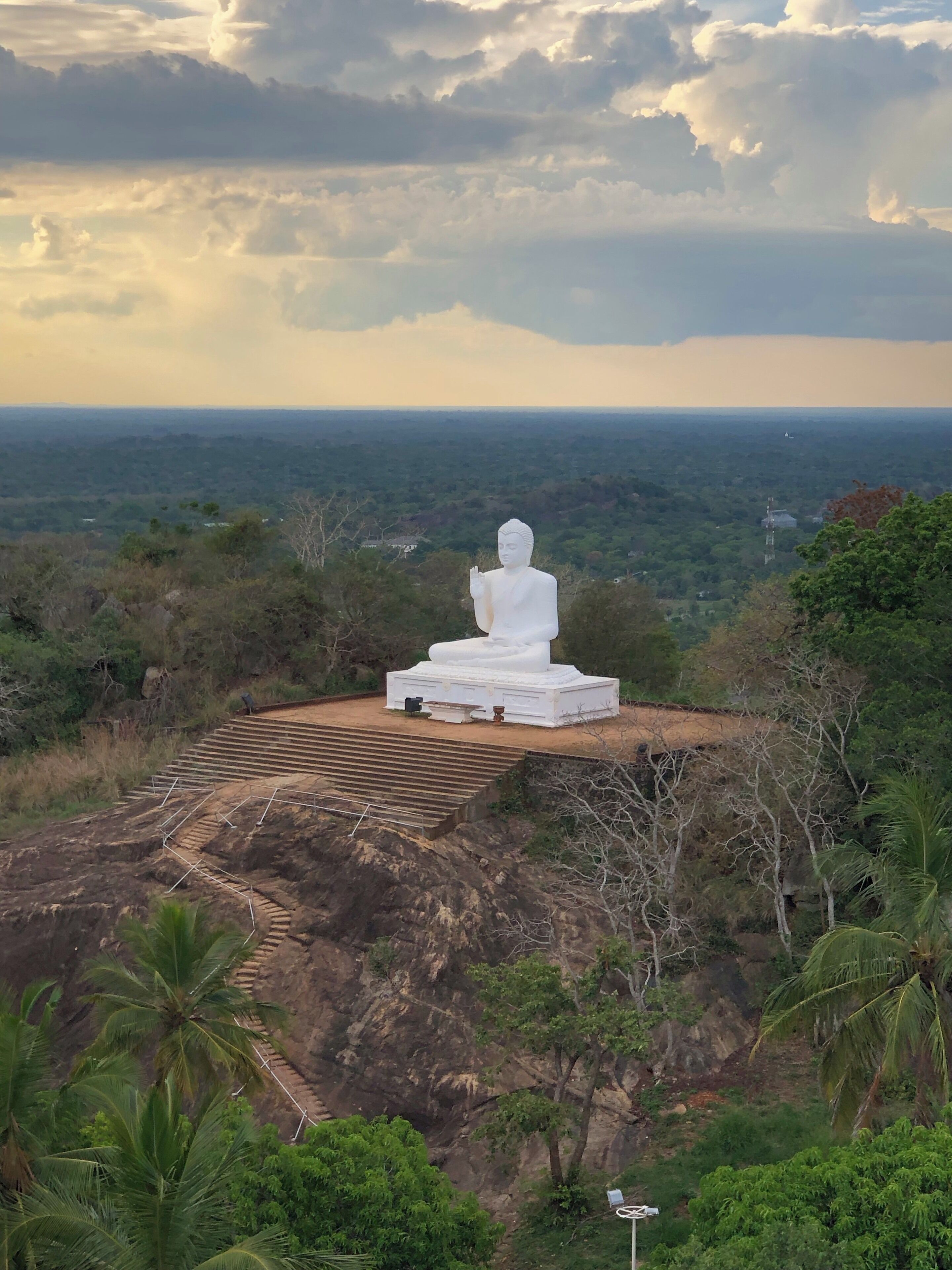 The Buddha statue taken from the lookout point
