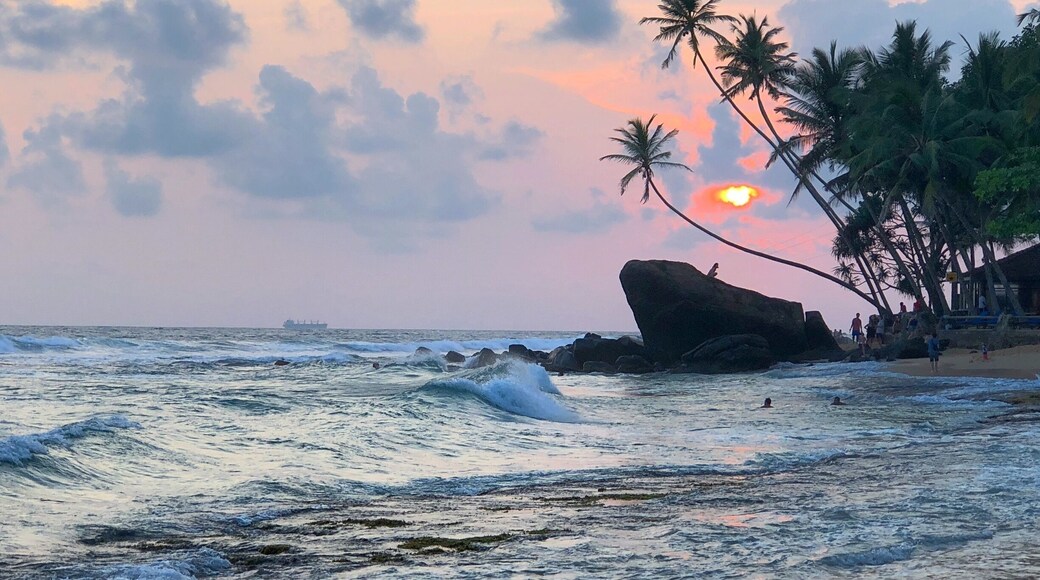 Beautiful sunset in Unawatuna, Sri Lanka.