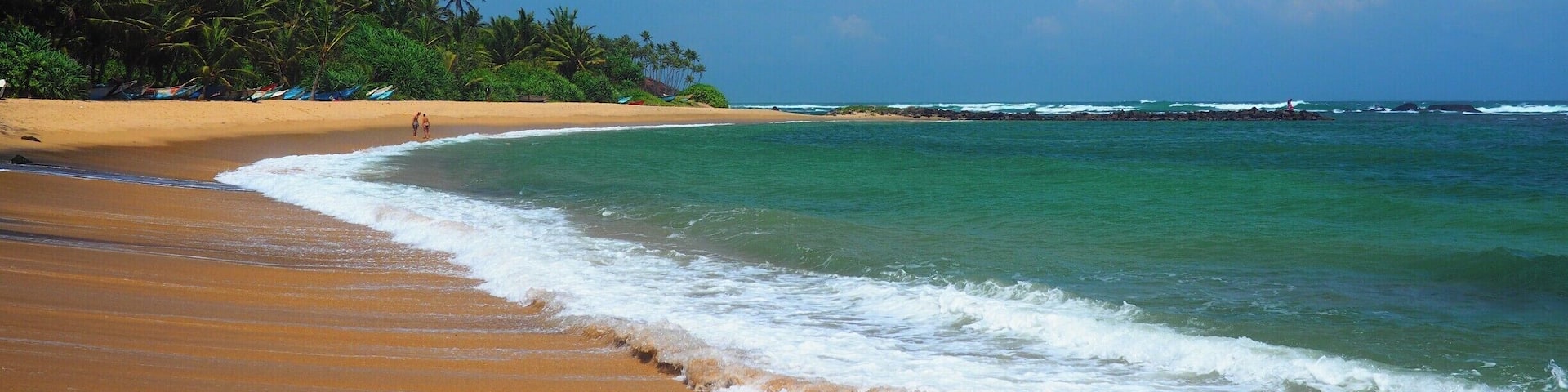 We were a bit fearful of being washed out by the monsoon rains when we arrived in Mirissa during August. And then we were greeted by this.....! Beautiful sand, monster waves and windswept coconut trees combine to make this the perfect stop en route from Galle to Sri Lanka's east coast.