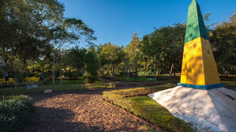 Obelisk in the brazilian triple border