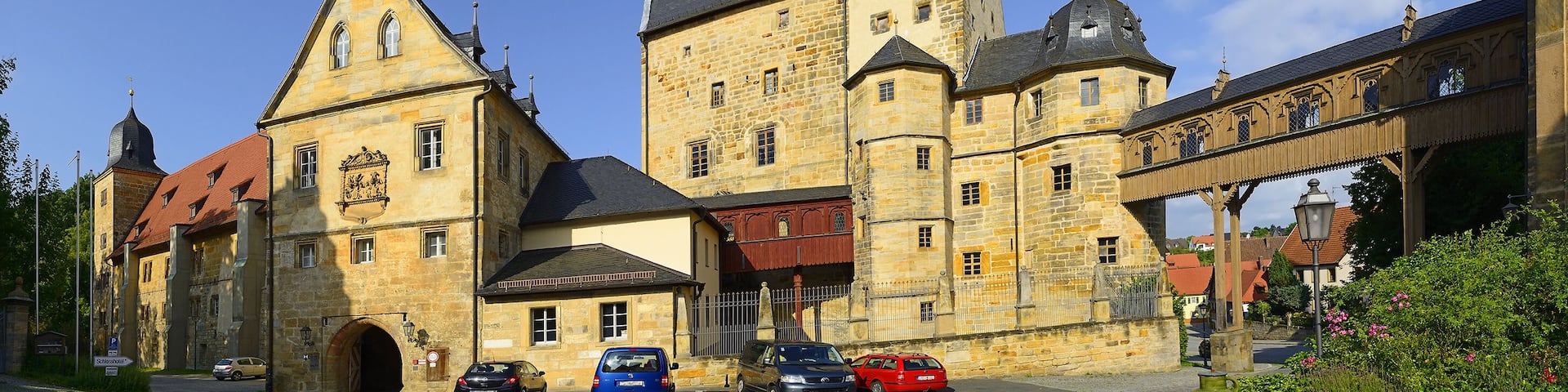 Castle of Thurnau, Germany. Thurnau is a municipality in the district Kulmbach and is located on the northern edge of the Franconian Switzerland, Bavaria