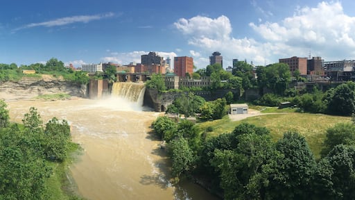 Panorama view of High Falls and the City of Rochester