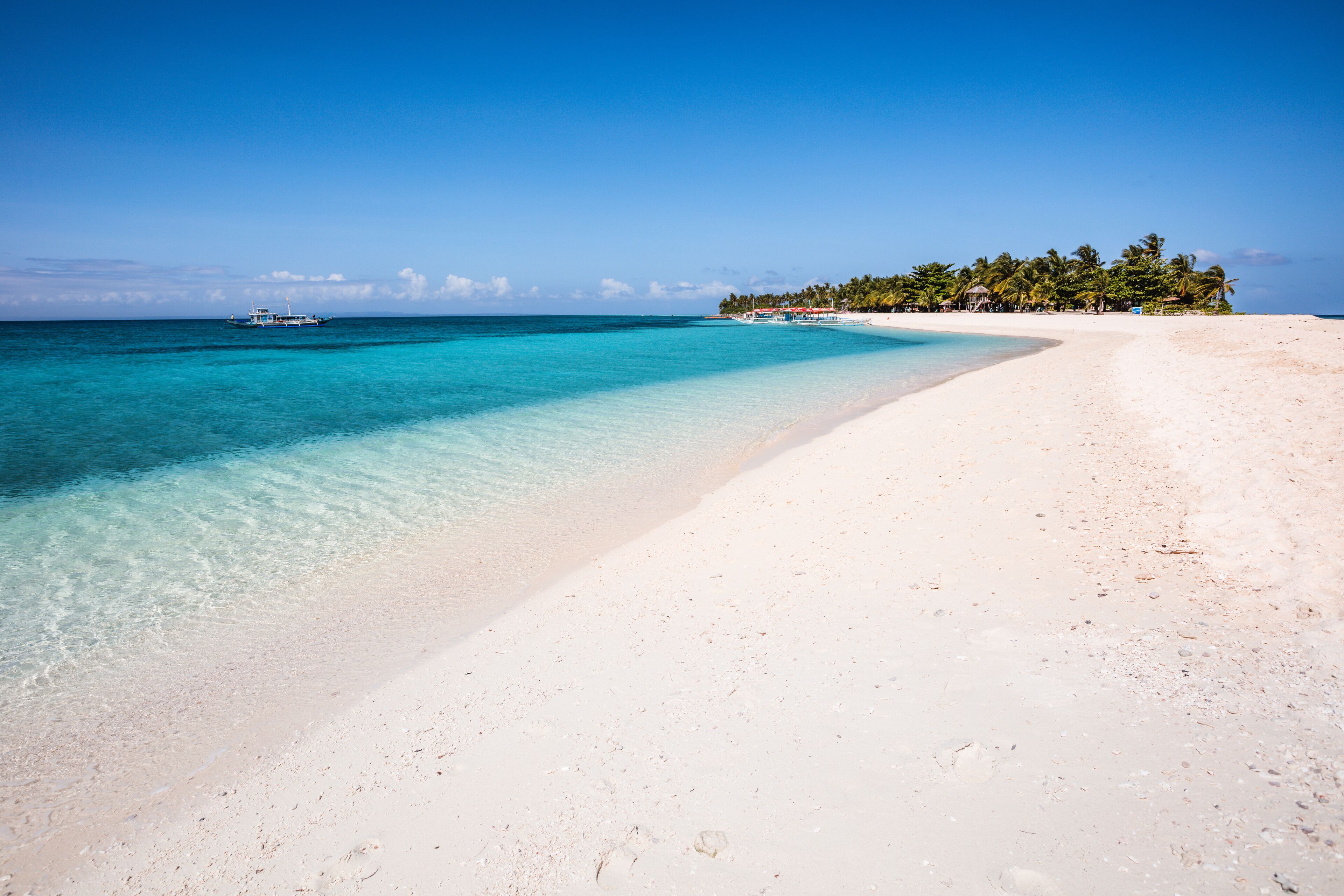 Tropical beach with white sand, Leyte, Philippines