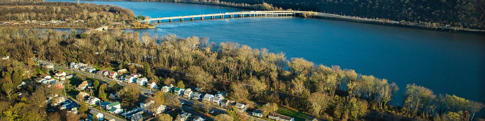 Clarks Ferry Bridge across the Susquehanna River near Duncannon, Pennsylvania