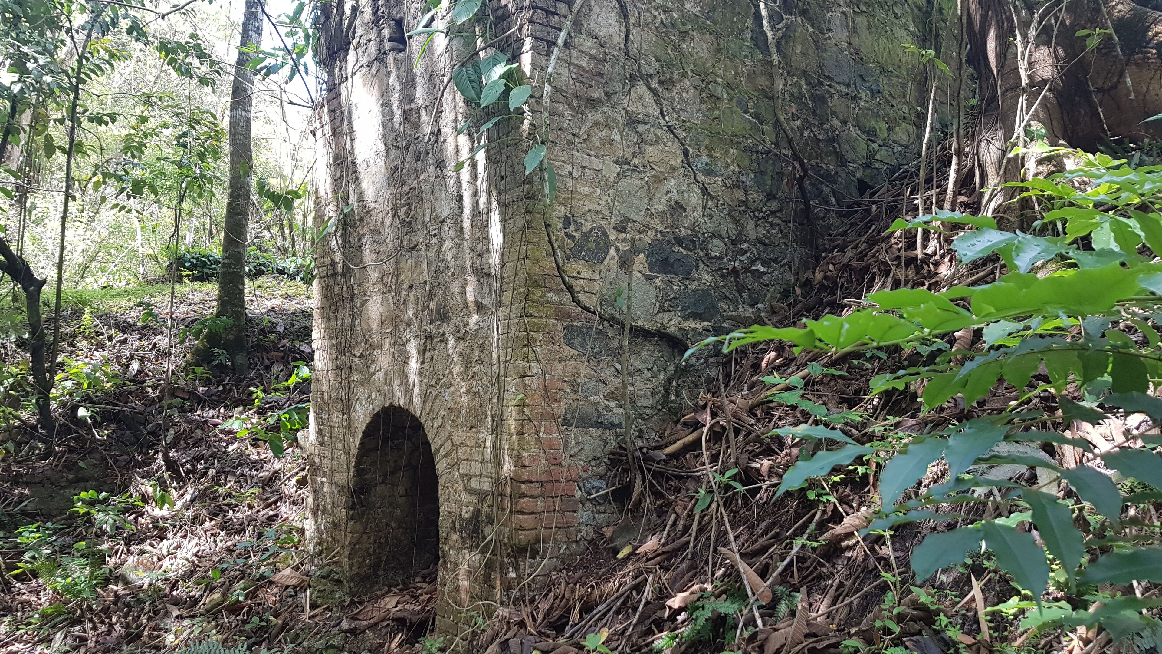 Exterior waterwheel pit 18th Century old sugar factory