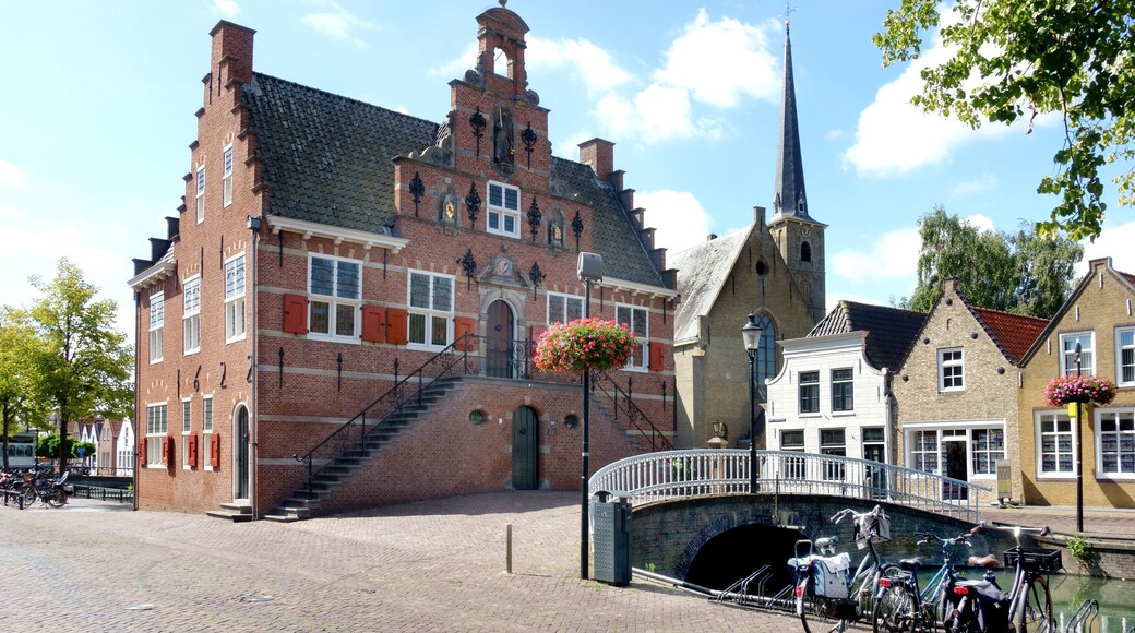 Front facade of old town hall of Oud-Beijerland, Netherlands