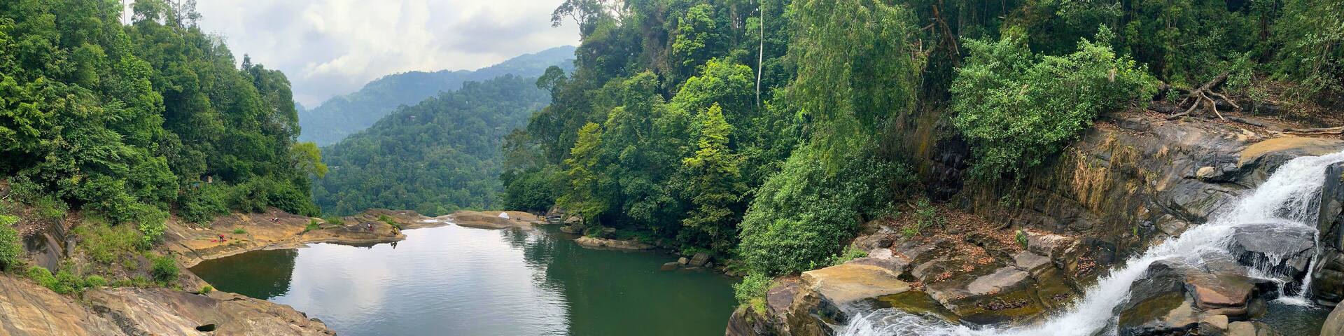 upper aberdeen waterfall Ginigathena, in the Nuwara Eliya District of Sri Lanka