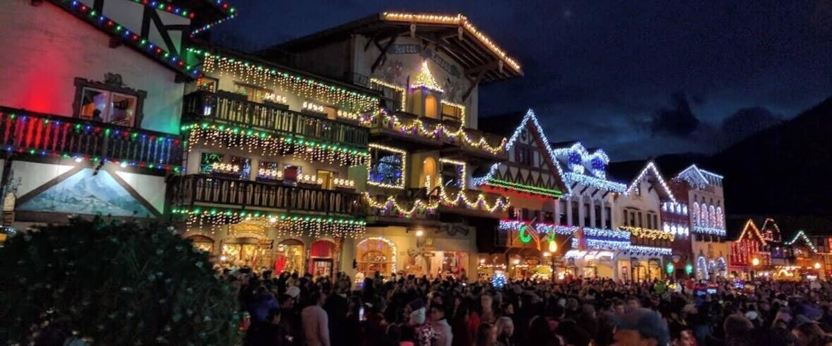 The lighting festival in Leavenworth, WA is gorgeous!  Try to make it there in December for a wonderful experience, but be careful about the commute!  There's a mass exodus right after the lights finish lighting, and it can mean a tough trip out of town (or finding a place to stay)!
