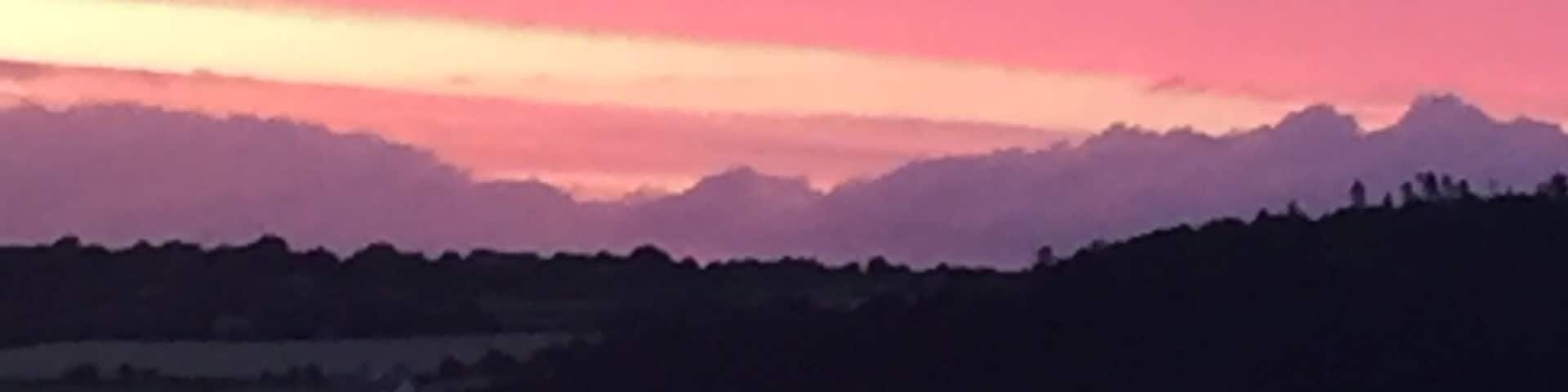 A beautiful sunset from my kitchen window..