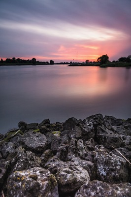 Sunset shot along the river the lek