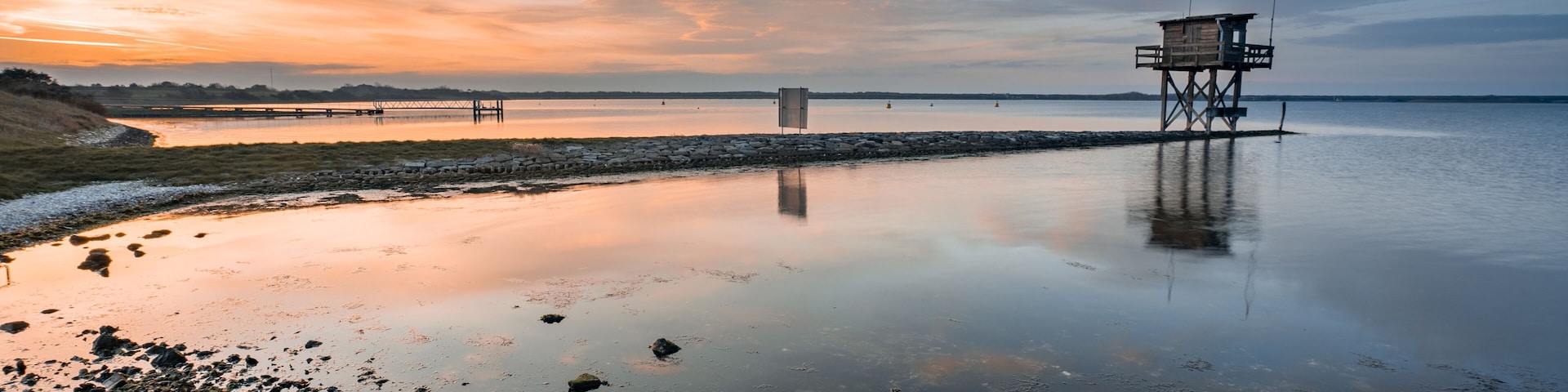 beautiful evening, sunset in Scharendijke, The Netherlands.