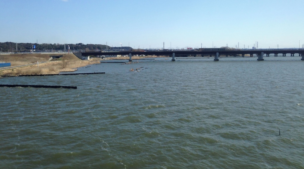 鹿島線列車より望む北浦(東側)