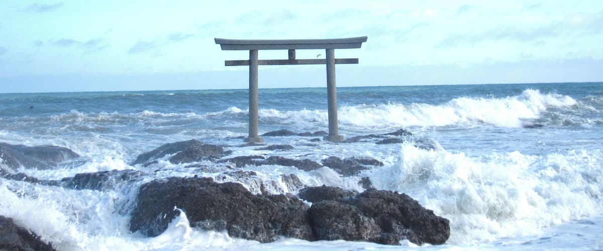 Kamiiso no Torii gate at Ōarai Isosaki Jinja shrine
