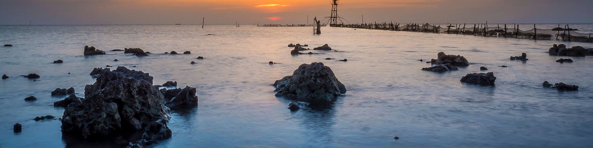 Fisherman at Teluk awur Beach, Jepara, Indonesia