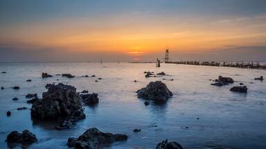 Fisherman at Teluk awur Beach, Jepara, Indonesia