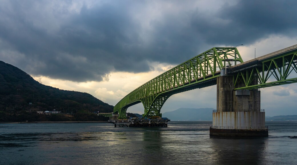 Oshima Bridge. A bridge connecting the main island of Japan Honshu and Suo-Oshima island in Yamaguchi Prefecture