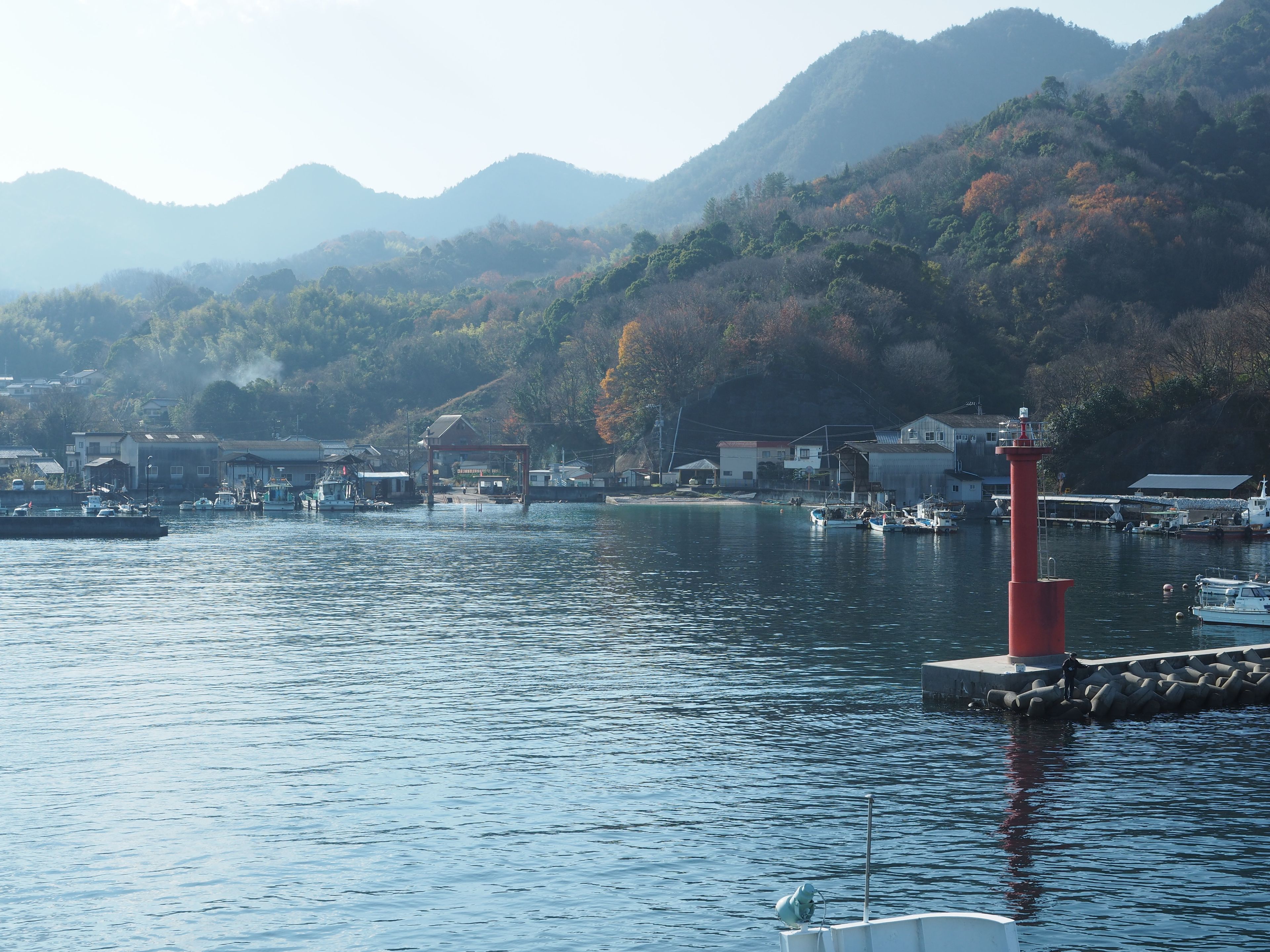江田島切串港への入港シーン（Approaching to Kirikushi port in Etajima island, Hiroshima)
