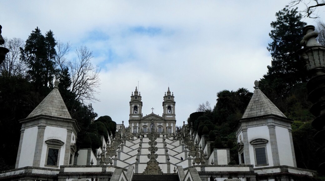 I would have loved a beautiful blue sky day, but that just didn’t happen. Still, a visit to Bom Jesus located just outside Braga, Portugal is a real treat.