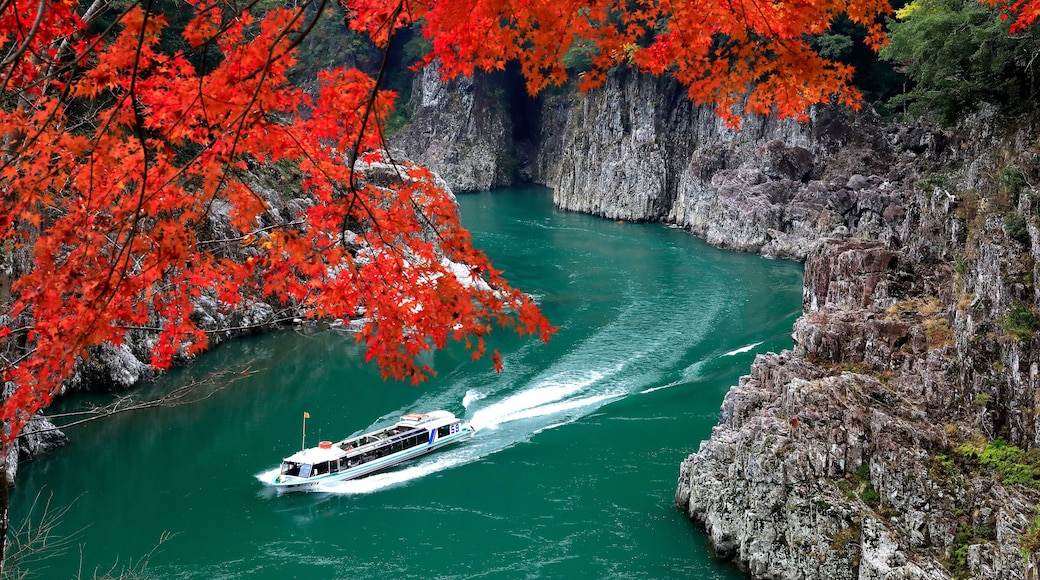 Autumn colors of Shatorokyo, Japan,Nara Prefecture,Yoshino district,Totsukawa, Nara