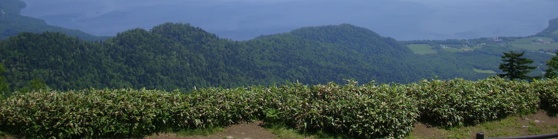 View of Lake Kussharo from Tsubetsu Mountain pass Observation deck