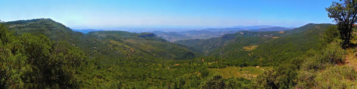 Panorama des del cingle, 3km a l'oest de la Musara