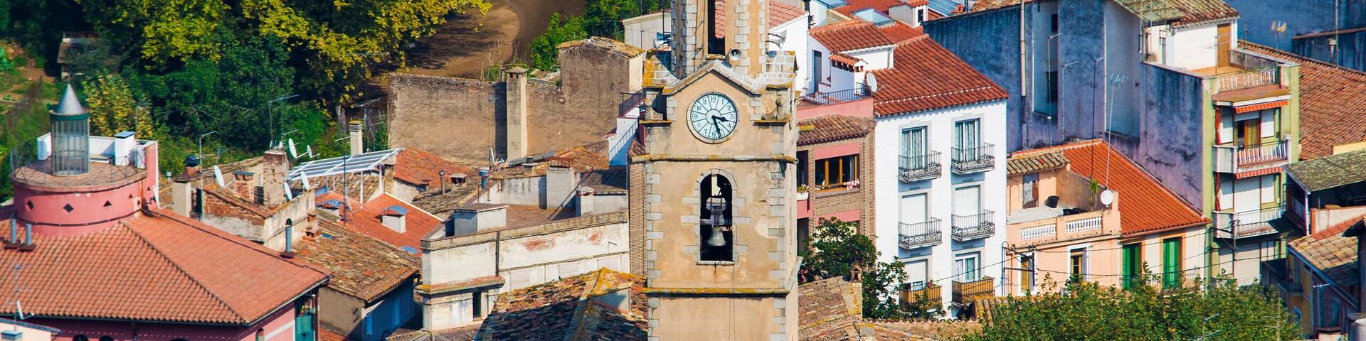 Arbucies village in Girona, Spain