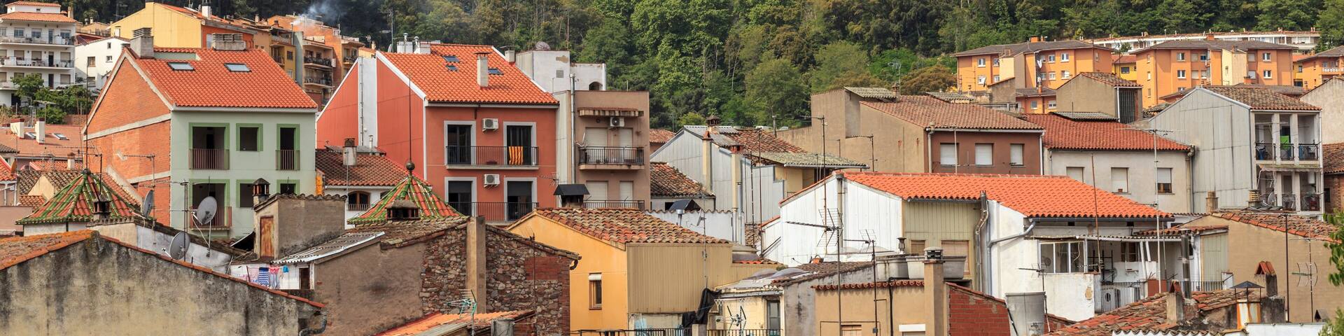 Village view, Arbucies,Catalonia.Spain.
