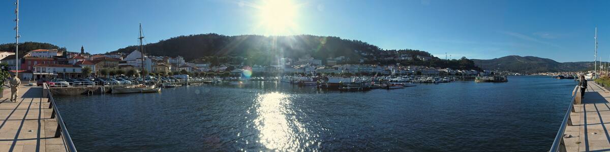 Panoramic of the port of Muros, in Galicia, España.