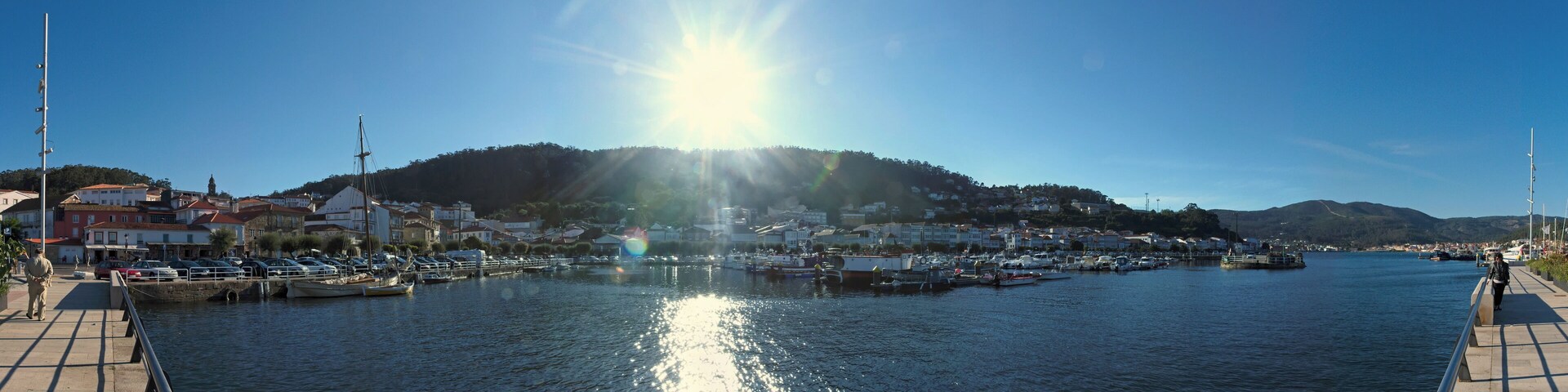 Panoramic of the port of Muros, in Galicia, España.