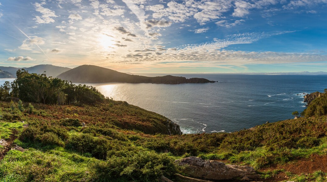 Panoramic view of Northern Atlantic coast in Cedeira, Galicia, Spain
