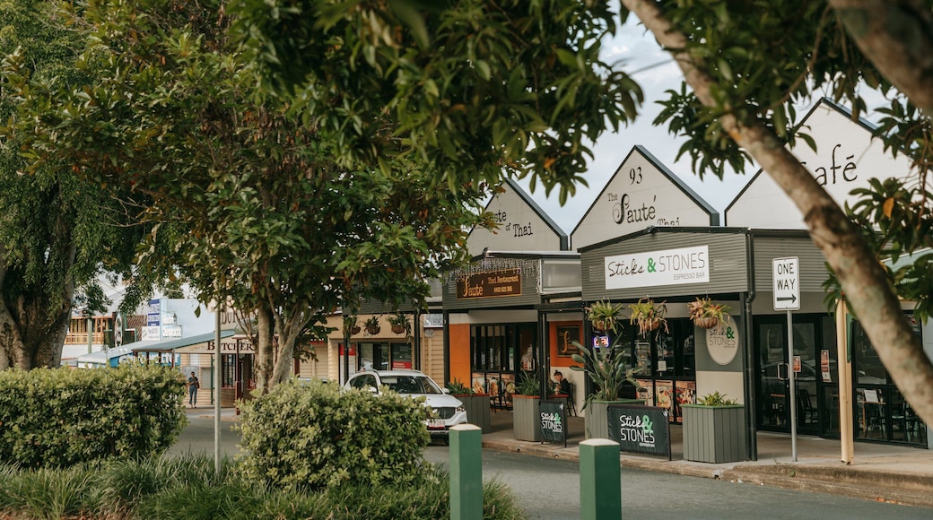 Woodford featuring a small town or village and signage