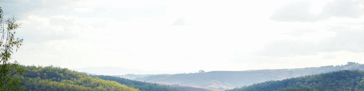 Landscape view from the top of a hill, Kooralbyn