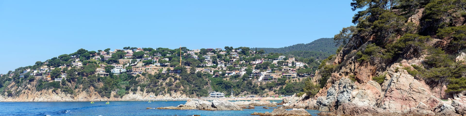 Panoramic view towards Canyelles location, Costa Brava, Catalonia.