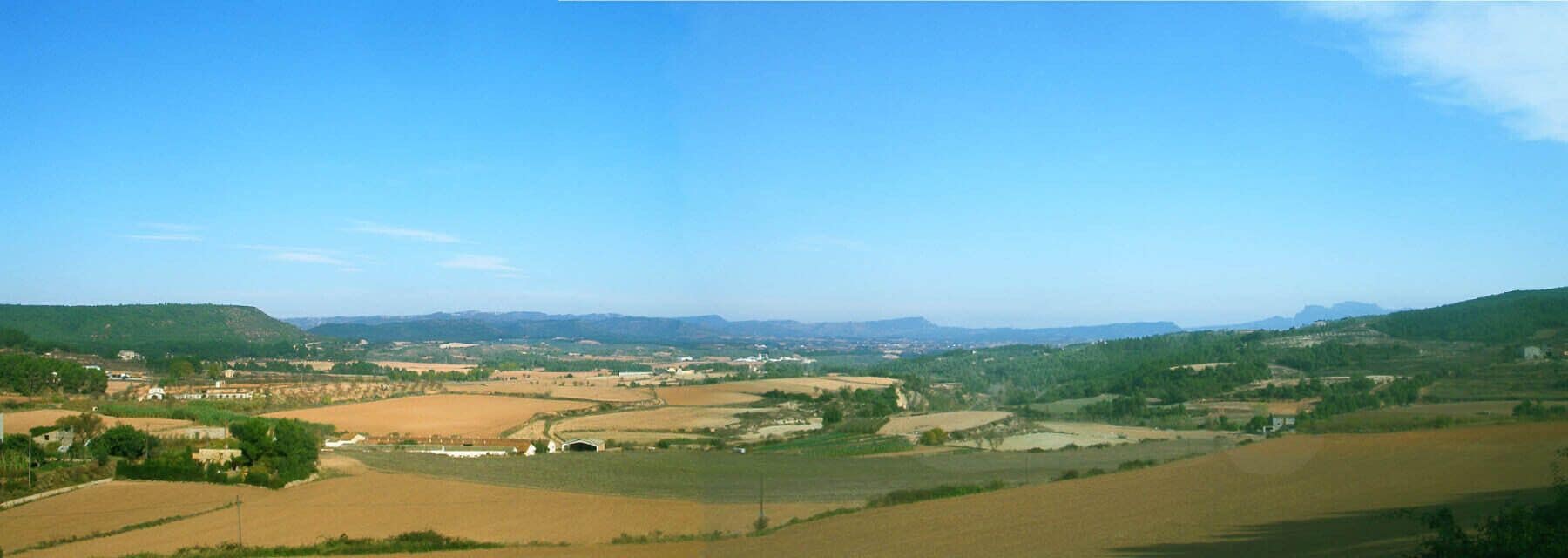 Vista de l'Anoia des de Sant Martí de Tous
