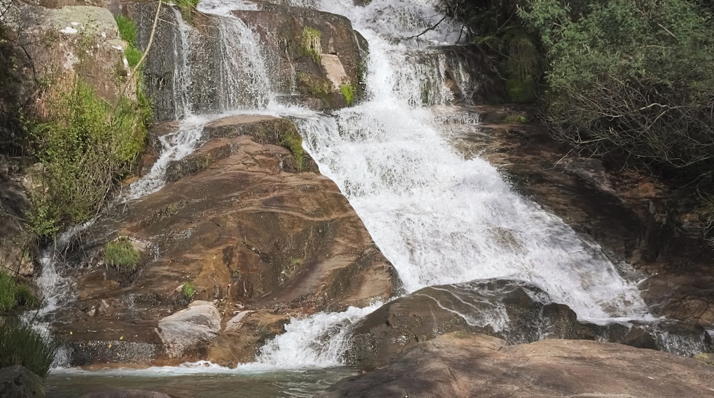 Waterfall in San Xusto river, in Lousame, Galicia, Spain.