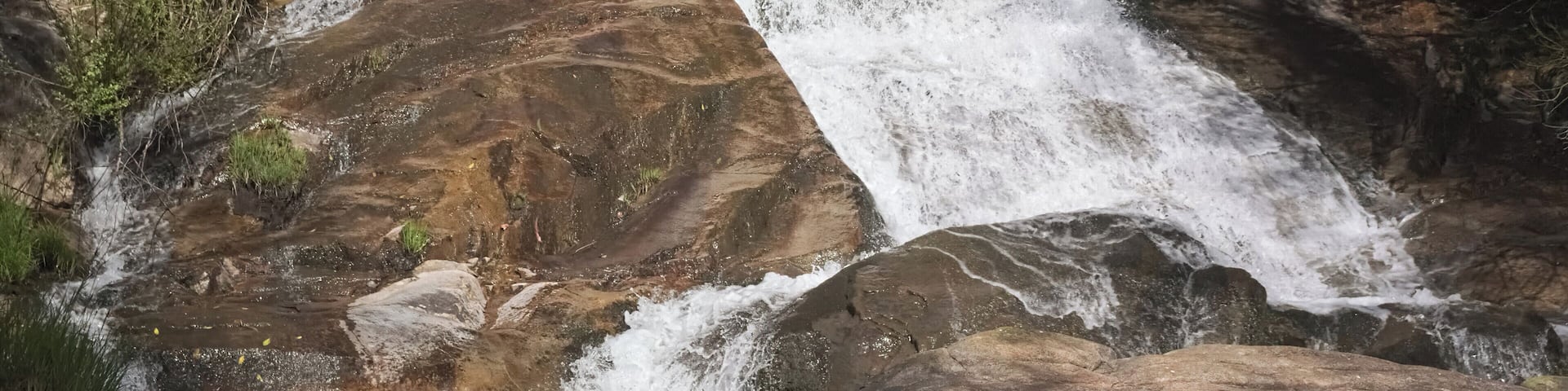 Waterfall in San Xusto river, in Lousame, Galicia, Spain.
