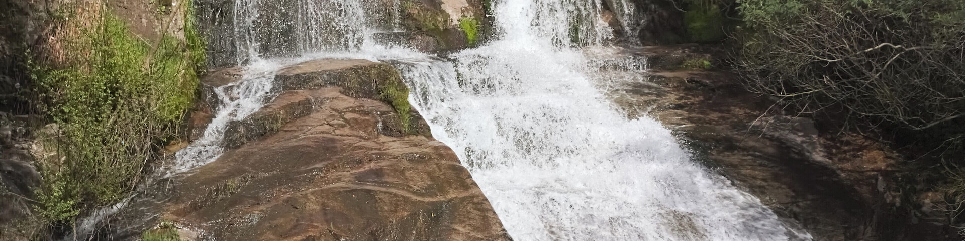 Waterfall in San Xusto river, in Lousame, Galicia, Spain.