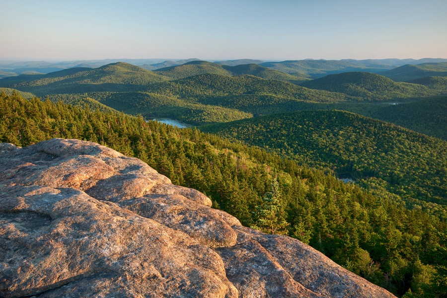 USA, New York State. View from Crane Mountain, Adirondack Mountains.