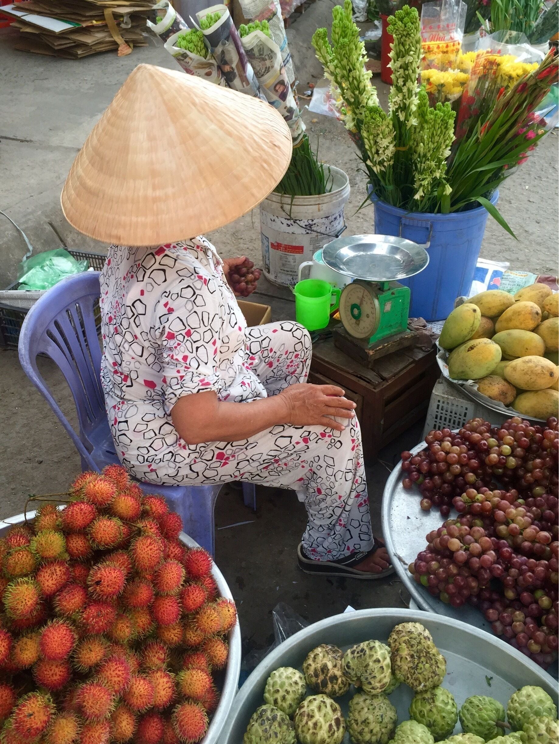 Fresh fruit galore at this local #market just outside of Can Tho. It's worth going outside of the city for a more authentic experience, and it's so fun being the only tourist somewhere!