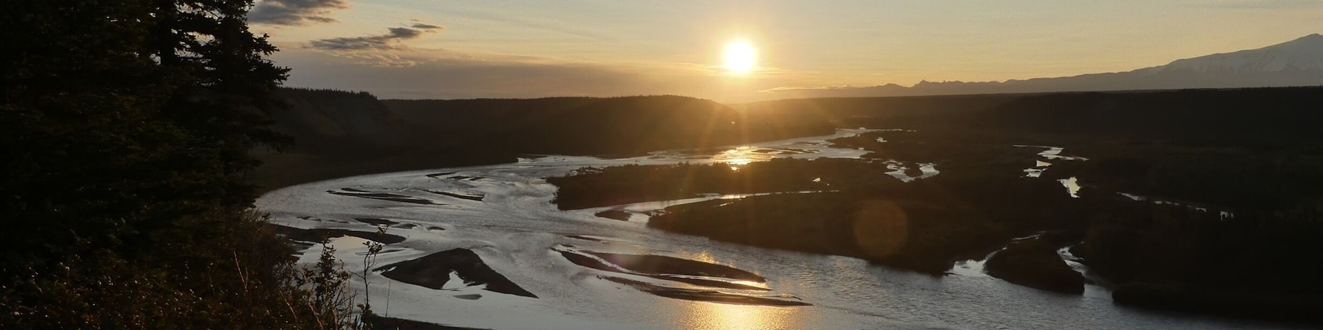 Sunrise reflection on Copper River.
