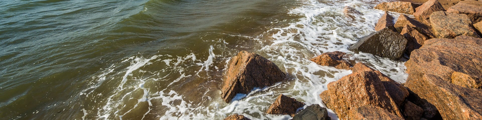 The New Haven Lighthouse, at Lighthouse Point Park in New Haven, Connecticut.