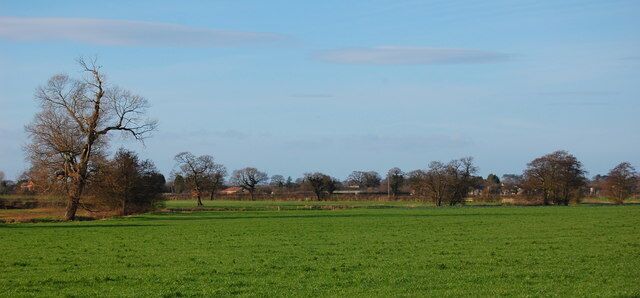 View across SJ4968 A general landscape taken looking SW from the footpath that runs diagonally across the square to Horton Hall.