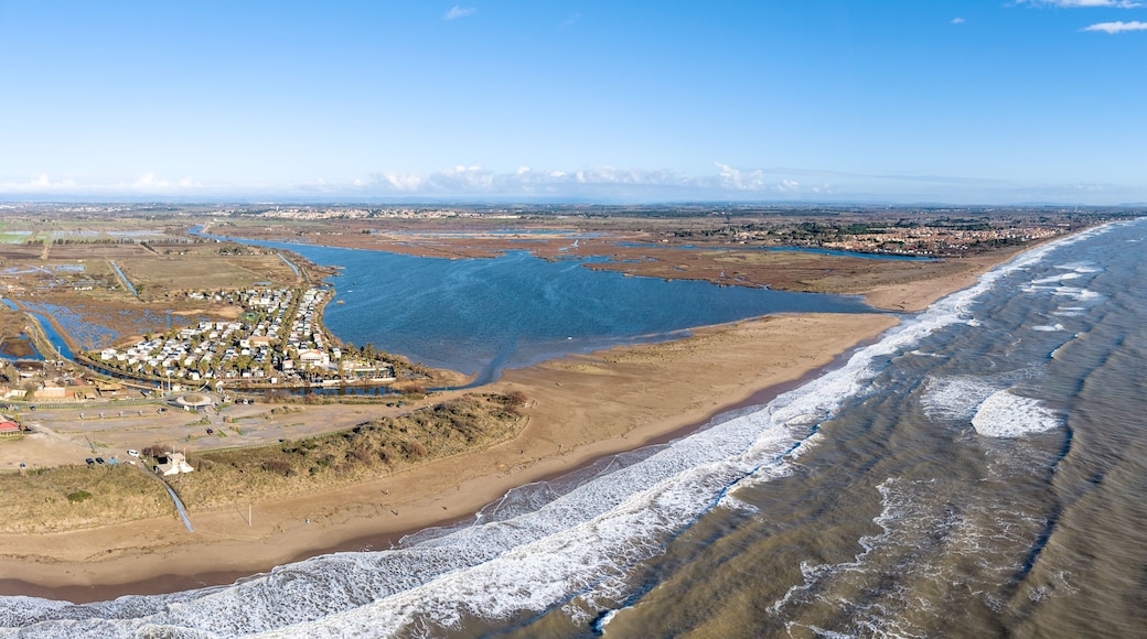 Panorama de Sérignan-plage dans l'hérault en région Occitanie (france)