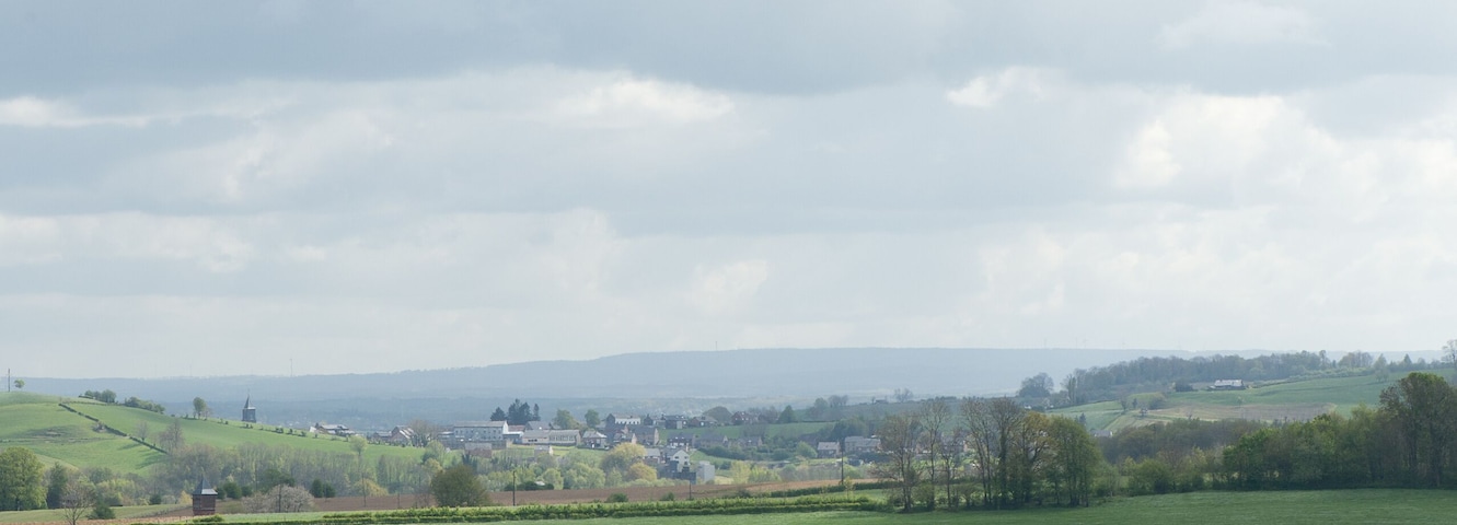 Uitzicht over het land van Herve, in de provincie Luik,Belgie.