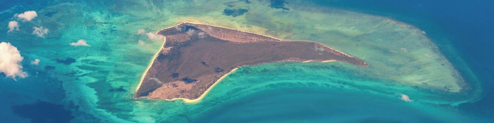 #LifeAtExpedia
This is a view from the plane leaving Ibo Island in Mozambique. The area is a true paradise with endless white sand bars, crystal clear waters and rustic eco-hotels inhabiting old Portuguese colonial buildings. A once in a lifetime trip!